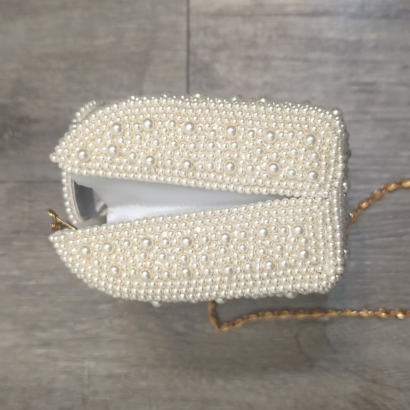 Vintage INGE Christopher Pearl Beaded Embellished Crossbody Evening Bag - Picture 12 of 13